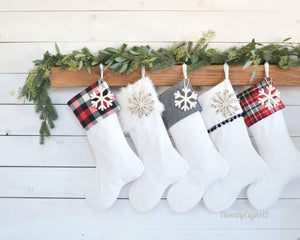 Personalized Christmas Stocking, Christmas Stocking, Stockings, Stocking, Dog Christmas Stocking, Personalized Stocking, Red Plaid Stocking
