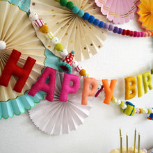 Happy Birthday Felt Ball Garland - Birthday Garland, HAPPY BIRTHDAY banner, Party Garland, Birthday Decor, Party Decor, Felt