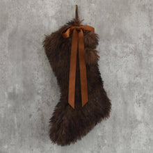 Christmas Stocking Faux Fur | Personalized Christmas Stocking |  Faux Fur Stocking | Fur Stocking | Cozy Rustic Fur Christmas Stocking