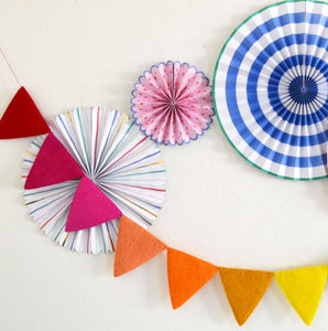 Felt Garland | Felt Flag Banner | Rainbow Banner | Triangle Felt Garland |Reusable Party Decor | Birthday Banner | Felt Pennant Banner