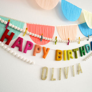 Happy Birthday Banner | Happy Birthday Sign | Felt Garland | Birthday Decoration | Happy Birthday Banner Personalized | Party Decoration