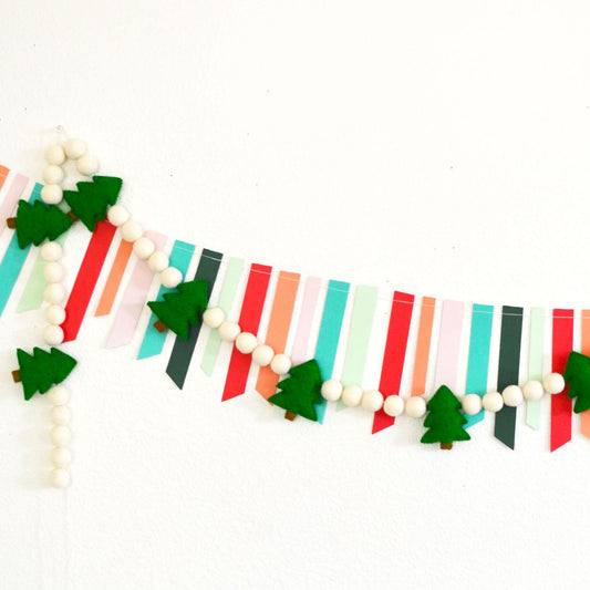 Christmas Felt Garland  - Christmas Trees