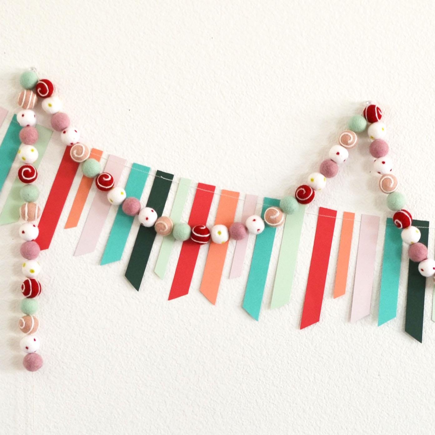 Christmas Felt Ball Garland