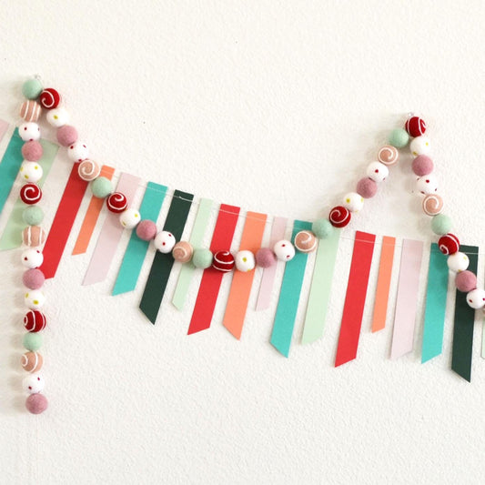 Christmas Felt Ball Garland