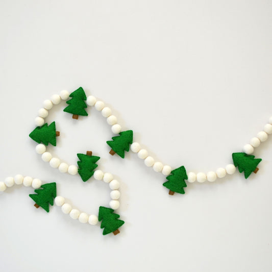 Christmas Tree Garland / Large Christmas Tree Felt Ball Garland / Felt Ball Garland / Holiday Garland / Felt Garland / Christmas Garland