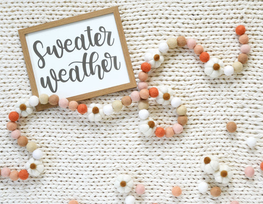 Fall Garland - Pumpkin Garland, Thanksgiving Felt Garland, Pumpkin Decor, Pumpkin, Pumpkin Spice, Felt Pumpkin, Fall Decor, Fall