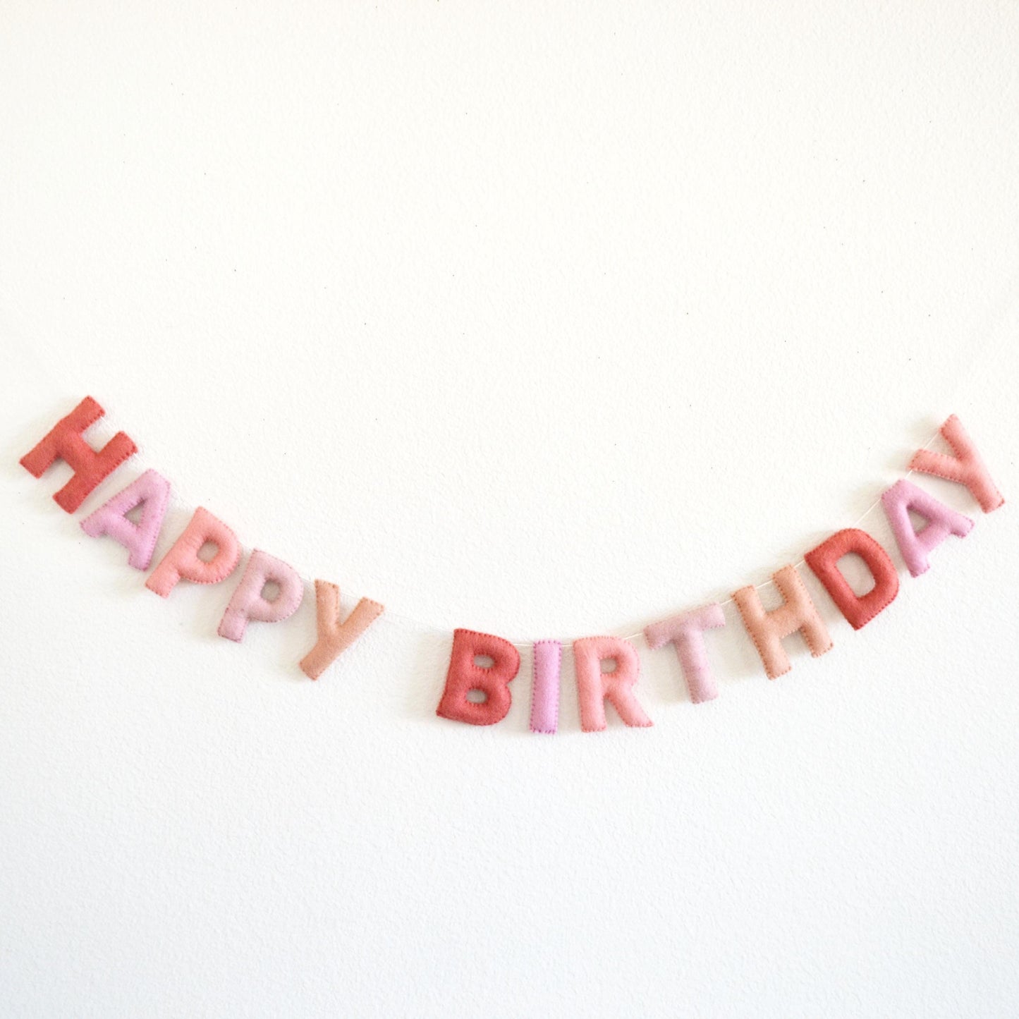 Pink Party Hat Felt Garland or Pink Ombré Felt Banner or White Bow Felt Ball Garland