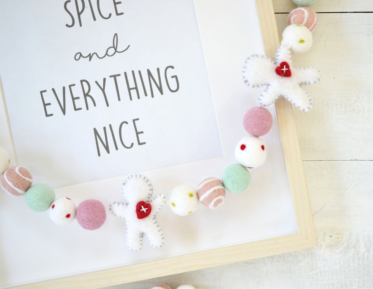 Christmas Felt Garland - Gingerbread