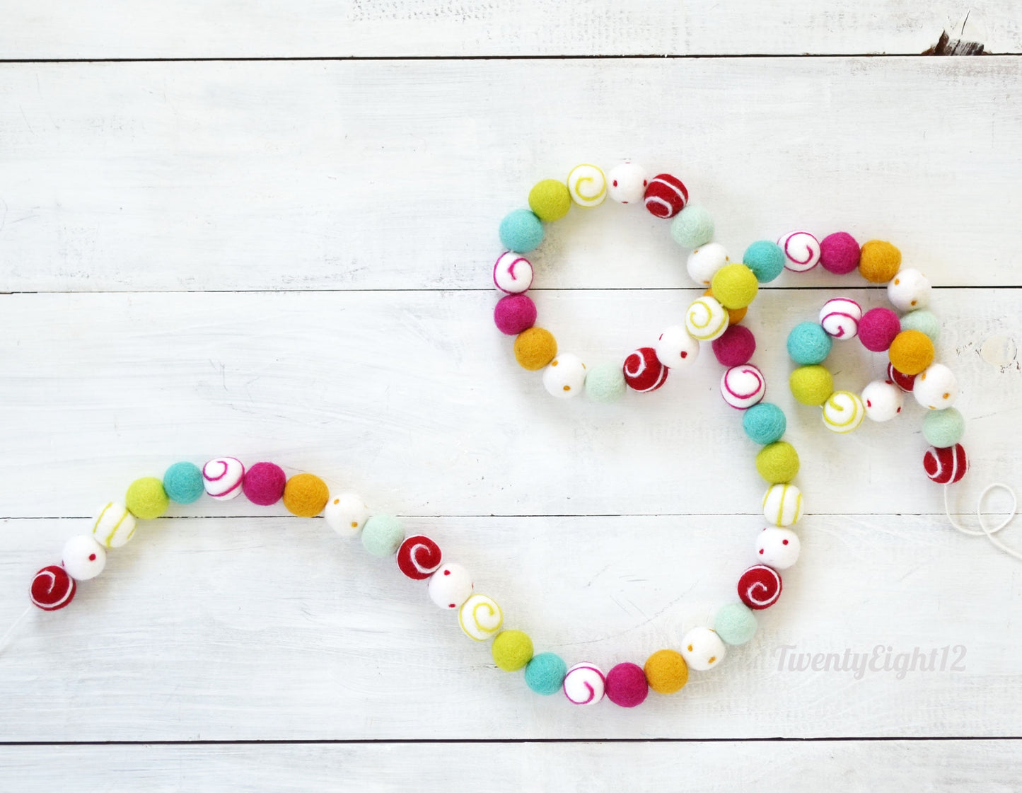 Christmas Felt Ball Garland
