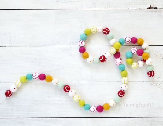 Christmas Felt Ball Garland