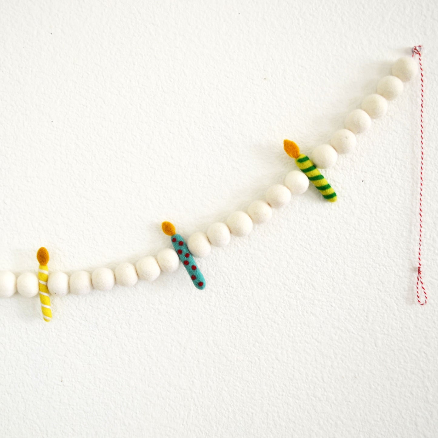 Happy Birthday Banner | Birthday Candle Garland | Birthday Party Decoration | Birthday Candles | Birthday Decor | Felt Birthday Garland