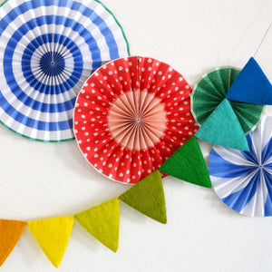 Felt Garland | Felt Flag Banner | Rainbow Banner | Triangle Felt Garland |Reusable Party Decor | Birthday Banner | Felt Pennant Banner
