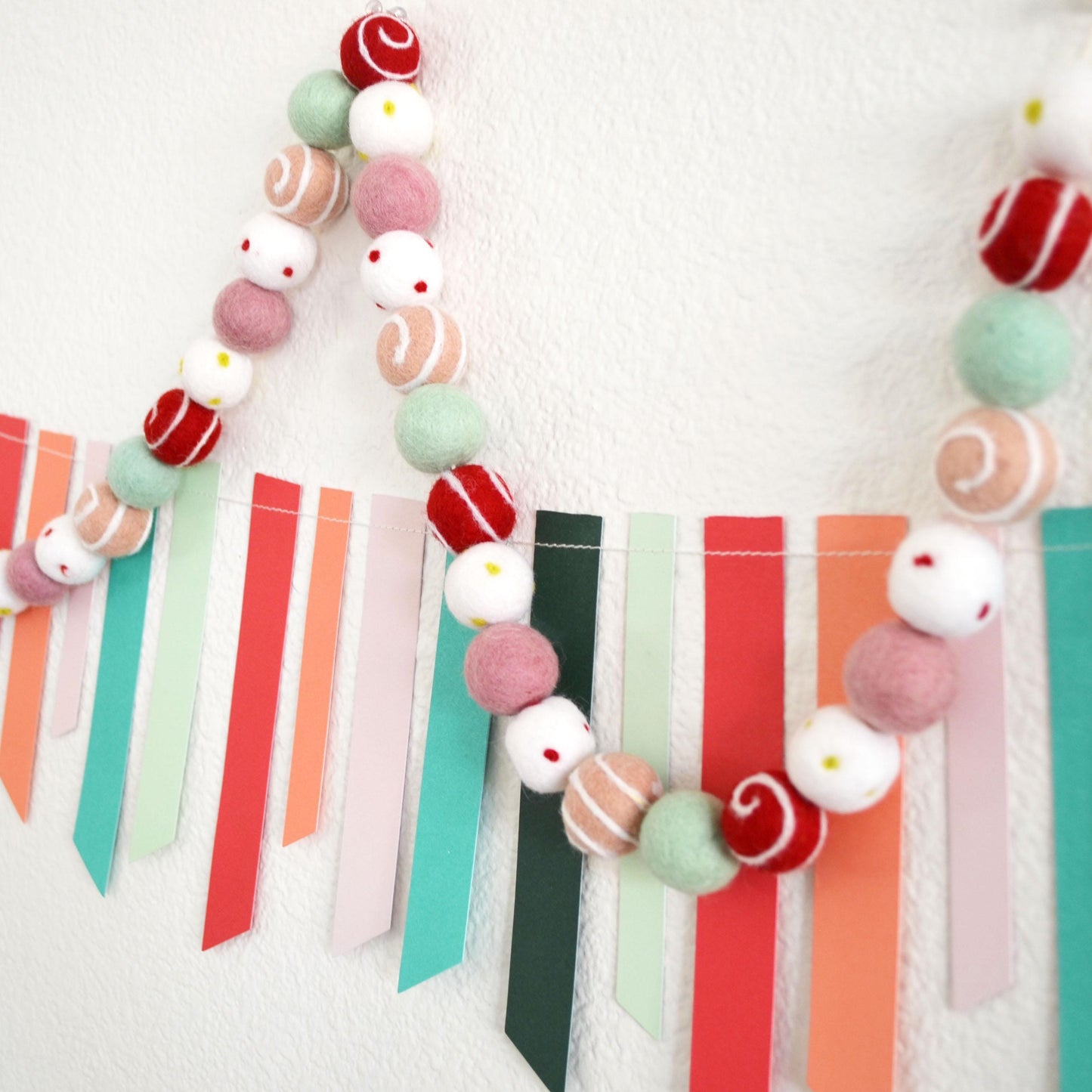 Christmas Felt Ball Garland