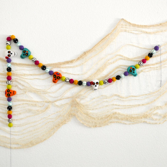 Dia De Los Muertos Felt Garland - Skulls