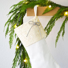 Personalized Velvet Christmas Stocking with Ivory Sequins