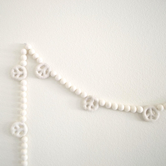 Felt Peace Garland - White Peace