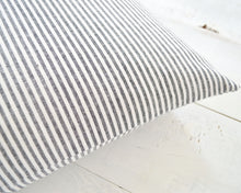 Black Pinstripe Pillow - Black and White Pillow, Stripe Pillow, Black and White Striped Throw Pillow, Decorative Pillow, Farmhouse Pillow