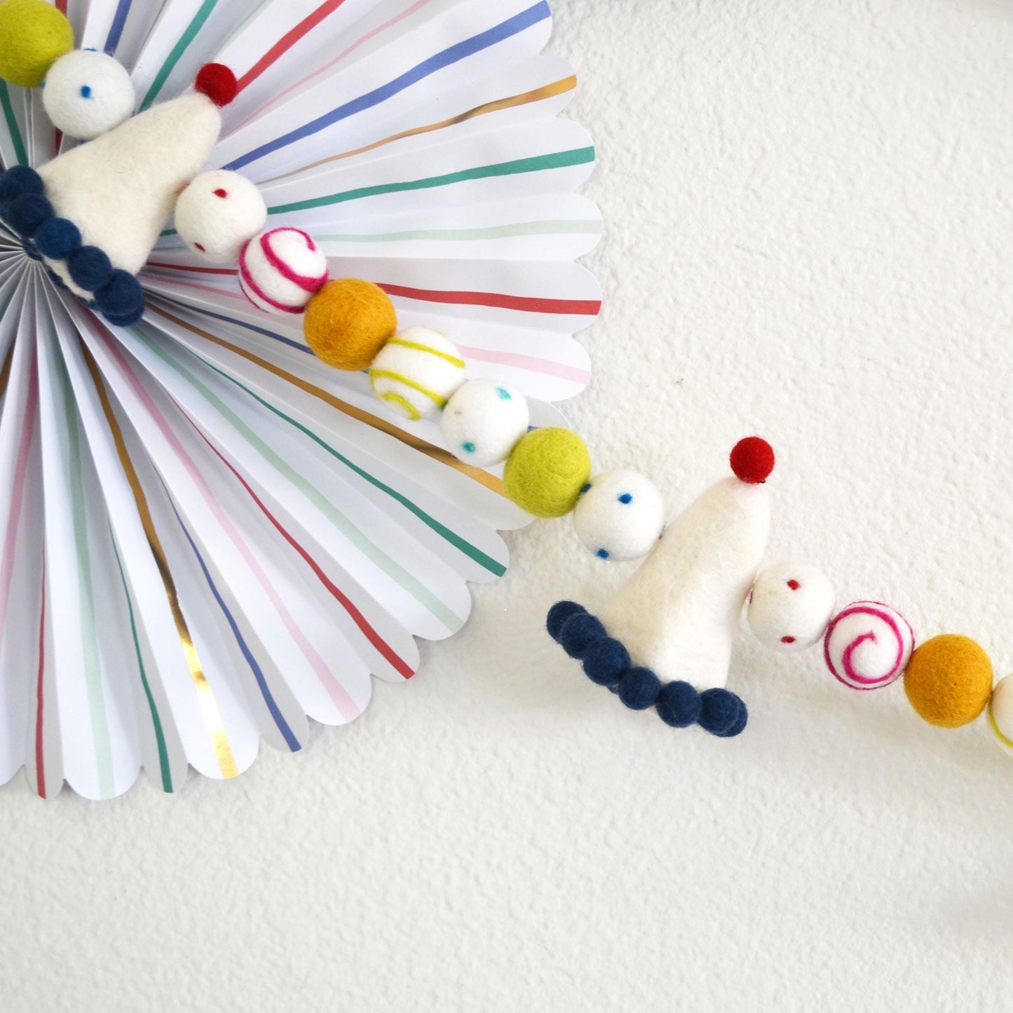 Happy Birthday Banner | Birthday Banner | Birthday Garland | Reusable Birthday Party Decoration |  Party Hat | Happy Birthday Felt Garland