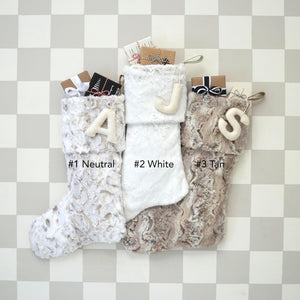Christmas Stockings - Fur Stocking - Faux Fur Stockings, Boho Stockings, Stocking, Stocking Stuffers, Stocking Fillers, Christmas Gifts