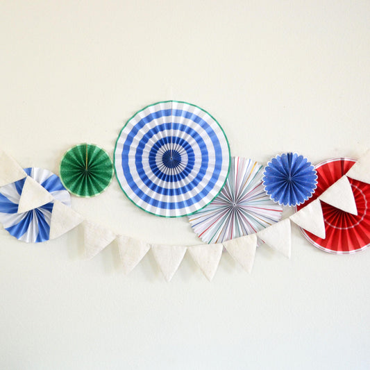 White Felt Pennant Flag Banner