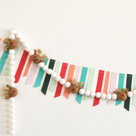 Christmas Felt Garland - Reindeer