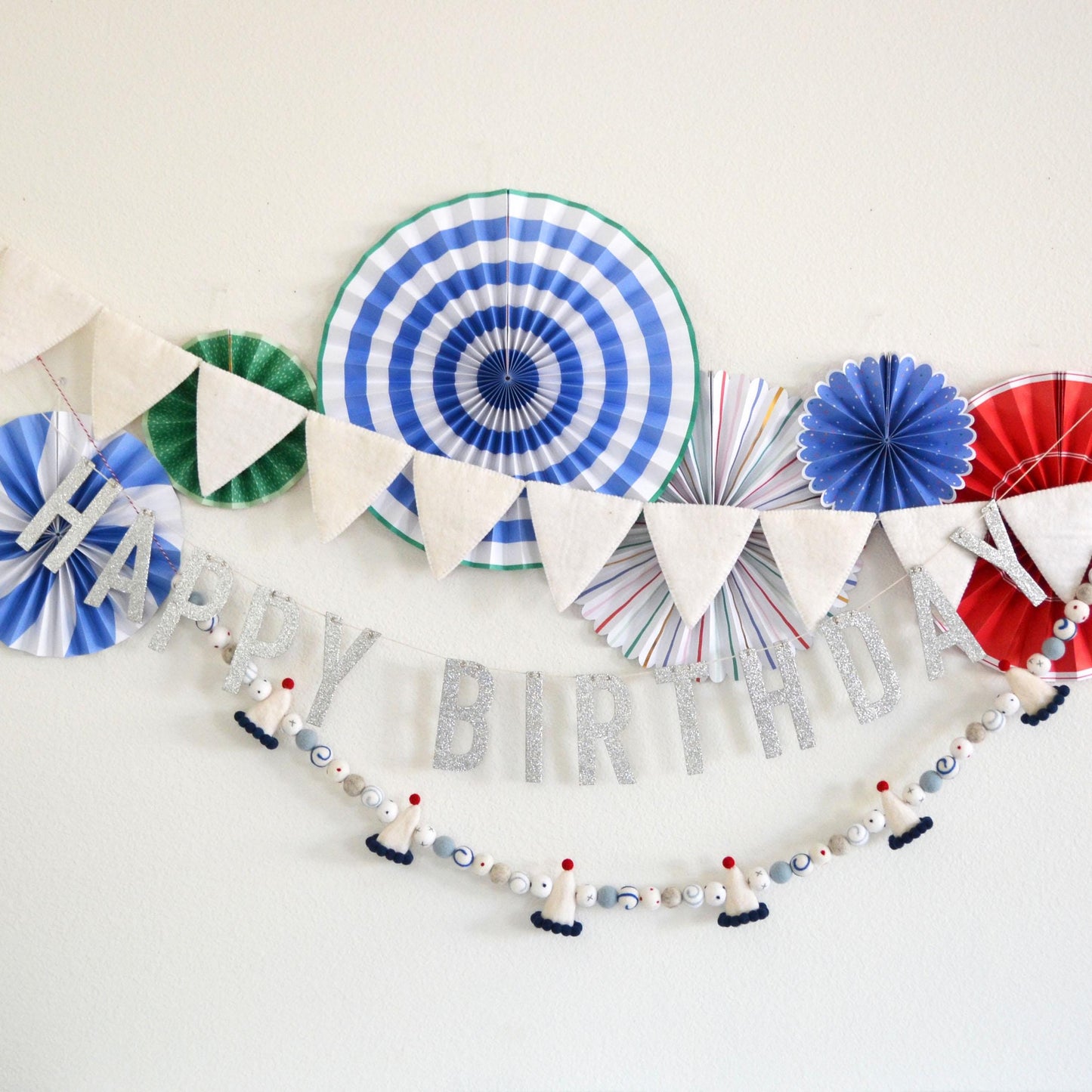 Reusable Happy Birthday Banner | Happy Birthday Garland | Birthday Sign | Silver Birthday Banner | Happy Birthday Party Decoration