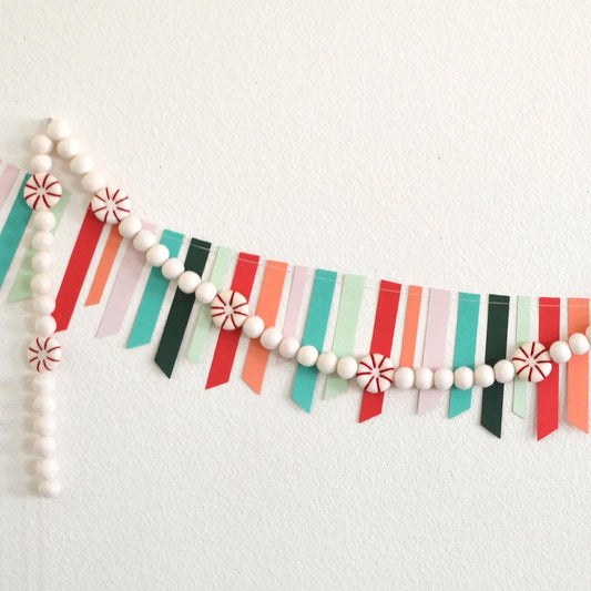 Christmas Felt Garland | Christmas Garland | Felt Garland | Peppermint Garland | Christmas Decoration | Holiday Decor | Peppermint Candy