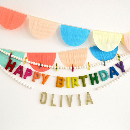Happy Birthday Banner | Happy Birthday Sign | Felt Garland | Birthday Decoration | Happy Birthday Banner Personalized | Party Decoration