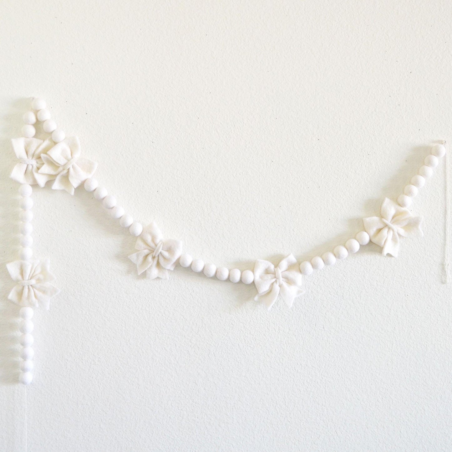 Pink Party Hat Felt Garland or Pink Ombré Felt Banner or White Bow Felt Ball Garland