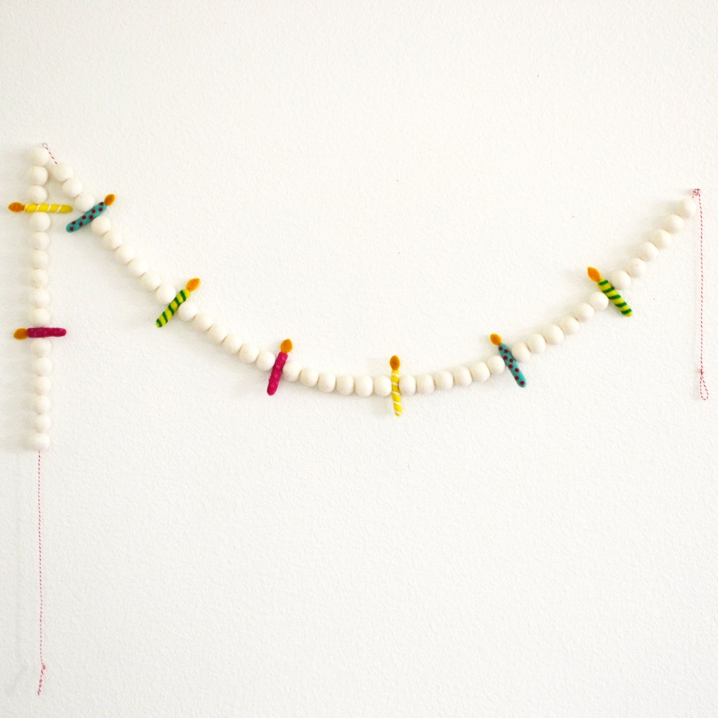 Happy Birthday Banner | Birthday Candle Garland | Birthday Party Decoration | Birthday Candles | Birthday Decor | Felt Birthday Garland