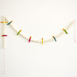 Happy Birthday Banner | Birthday Candle Garland | Birthday Party Decoration | Birthday Candles | Birthday Decor | Felt Birthday Garland