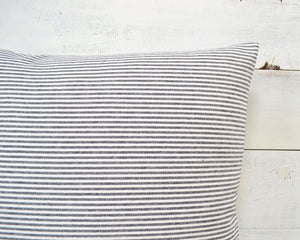 Black Pinstripe Pillow - Black and White Pillow, Stripe Pillow, Black and White Striped Throw Pillow, Decorative Pillow, Farmhouse Pillow