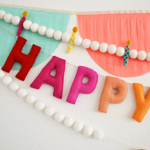 Happy Birthday Banner | Happy Birthday Sign | Felt Garland | Birthday Decoration | Happy Birthday Banner Personalized | Party Decoration