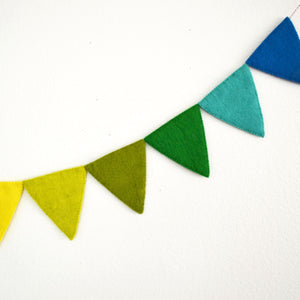 Felt Garland | Felt Flag Banner | Rainbow Banner | Triangle Felt Garland |Reusable Party Decor | Birthday Banner | Felt Pennant Banner