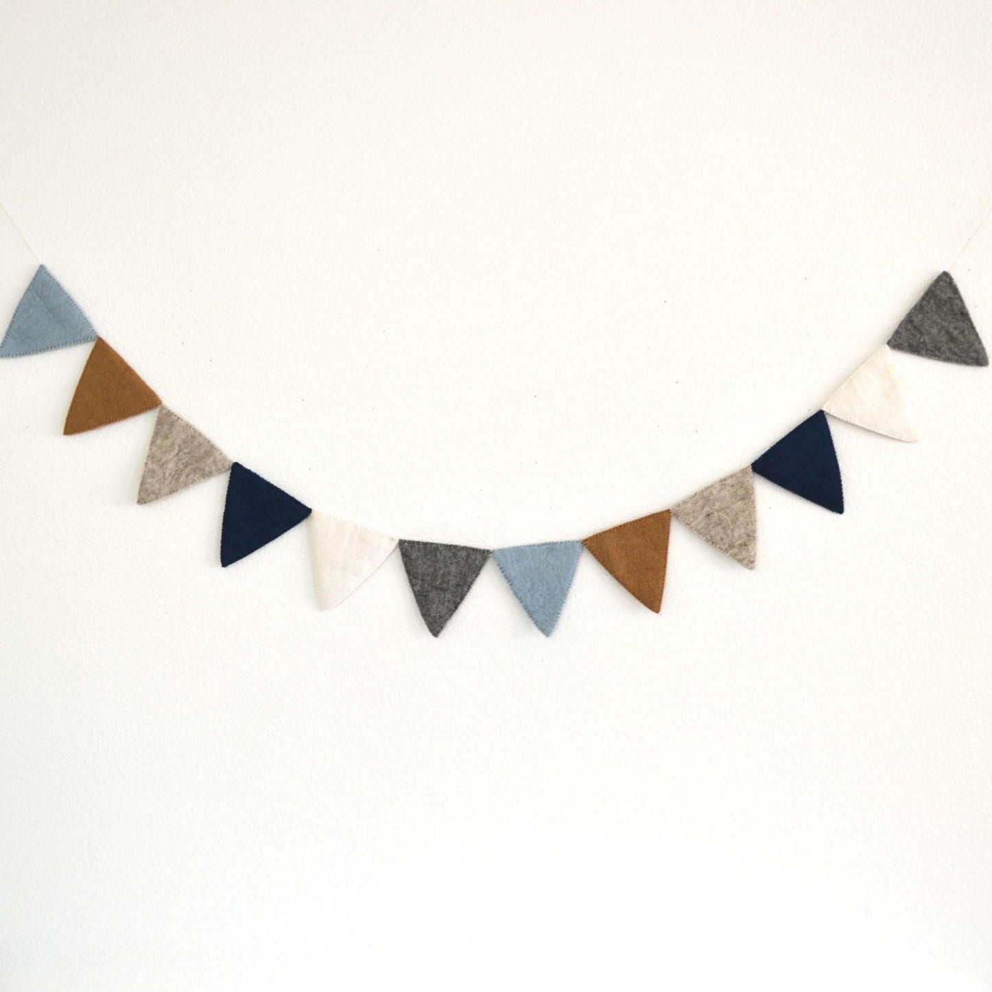 Blue Happy Birthday Banner or Felt Party Hat, Git & Candle Felt Garland or Pennant Flag Banner