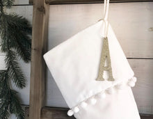 Personalized Christmas Stocking | Luxury Velvet Stockings with White Pom Pom Trim
