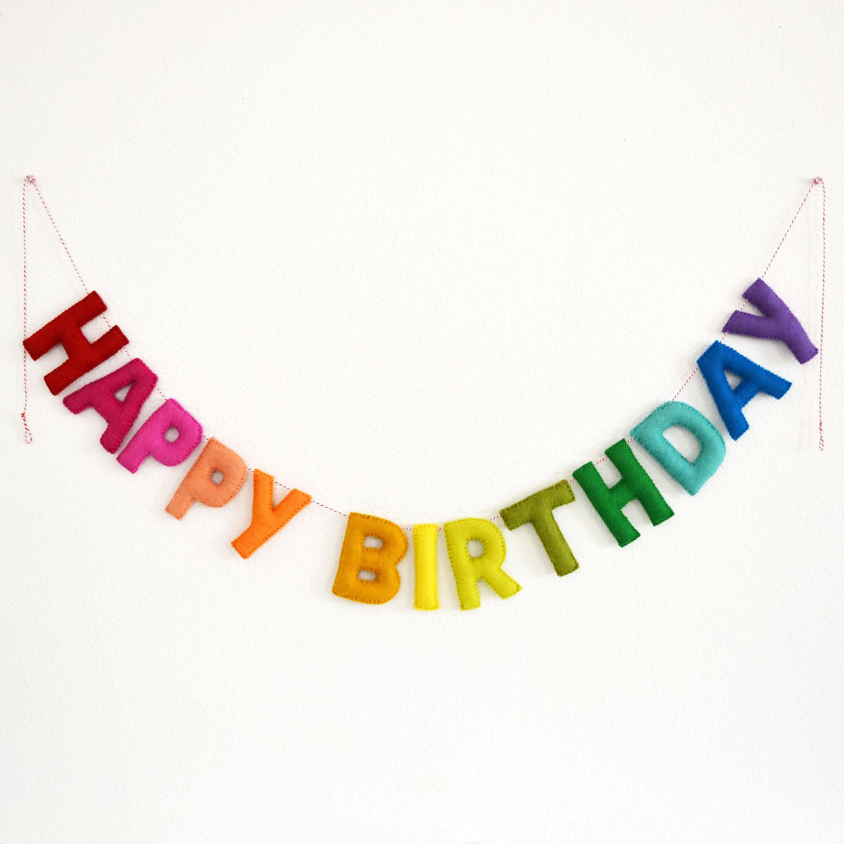 Rainbow Happy Birthday Reusable Felt Banner