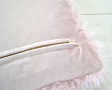 Blush Faux Fur Pillow Cover - Pink Fur Pillow, Fur Pillow, Girls Room Decor, Blush Pillow, Blush Pink Pillow, Nursery Pillow, Pink Pillow