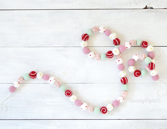 Christmas Felt Ball Garland