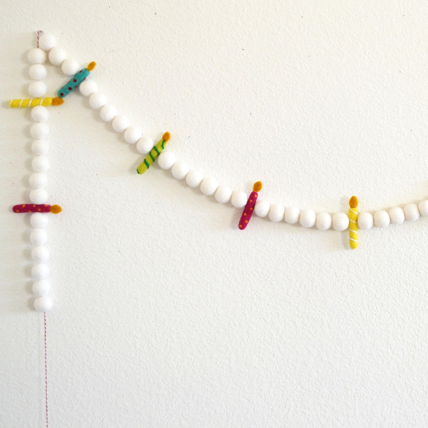 Felt Candles Felt Banner for Birthday Celebration and Parties