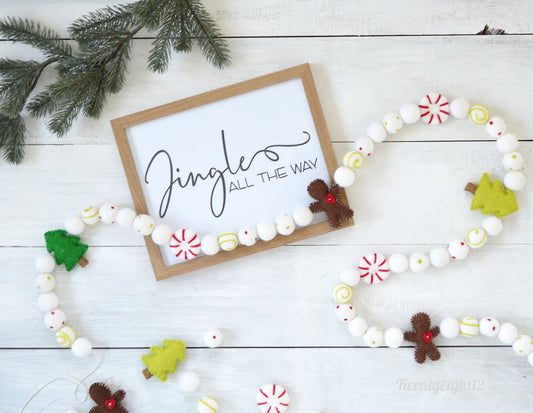 Christmas Garland, Christmas Felt Garland, Christmas Decor, Felt Christmas Garland, Holiday Decor, Christmas Tree Garlands,Felt Ball Garland