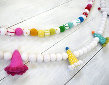 Birthday Banner Felt Birthday Party Hat Kid Birthday Party Felt Garland Happy Birthday Banner Felt Ball Garland Birthday Party Decor For Her
