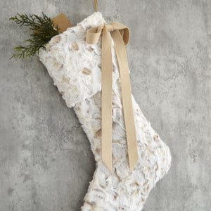 Christmas Stocking- Faux Fur Christmas Stocking, Personalized Christmas Stocking, Neutral Faux Fur Stockings, Dog Stocking, Fur Stockings