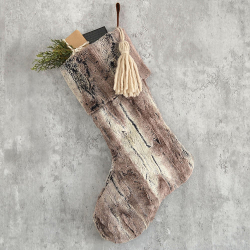 Christmas Stocking | Faux Fur Christmas Stocking | Personalized Christmas Stocking, Masculine Stocking | Dog Stocking | Cozy Fur Stocking