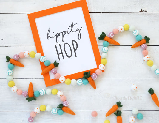 Easter Felt Garland - Carrots