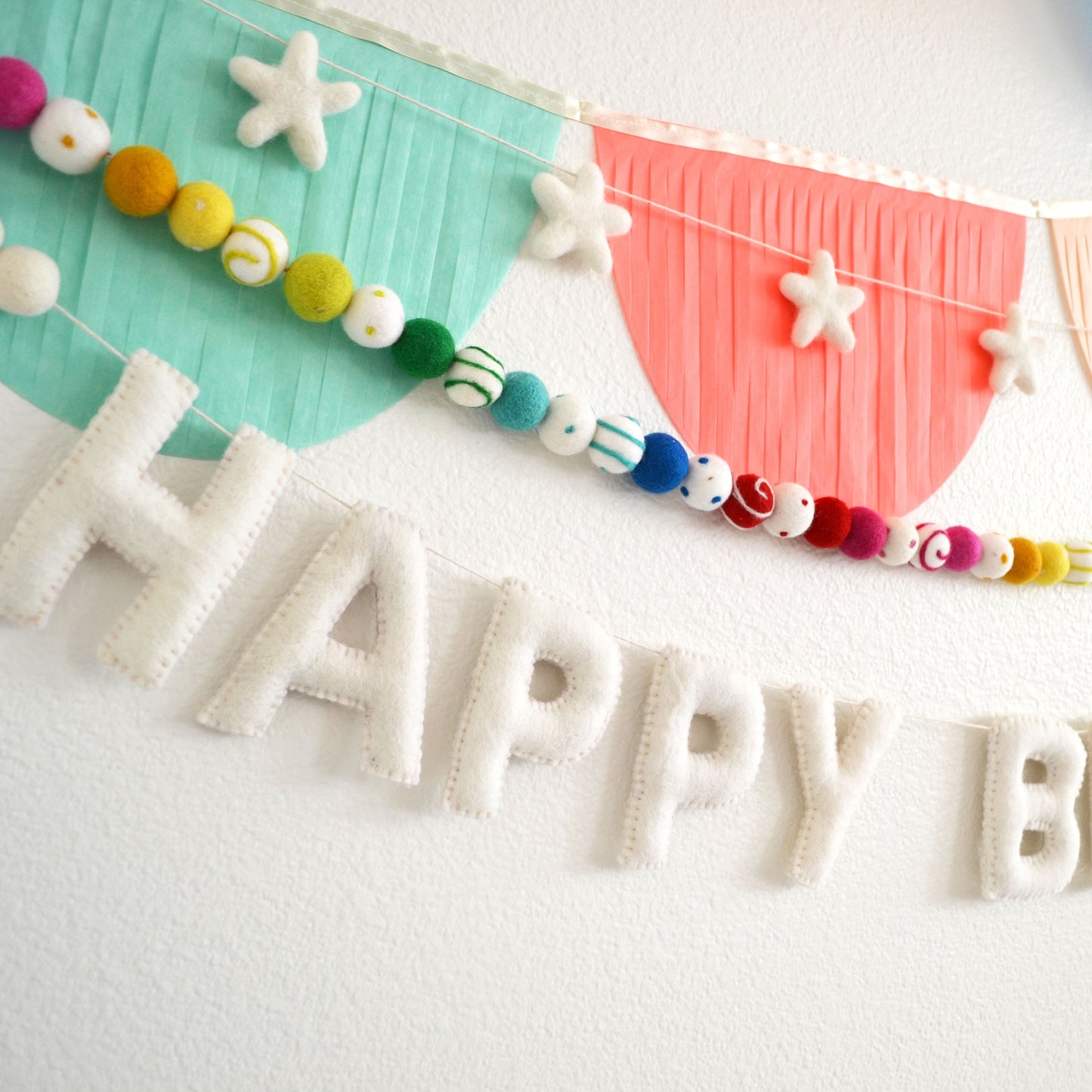 Happy Birthday Banner | Happy Birthday Sign | Felt Garland | Birthday Decoration | Happy Birthday Banner Personalized | Party Decoration