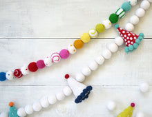 Birthday Banner Felt Birthday Party Hat Kid Birthday Party Felt Garland Happy Birthday Banner Felt Ball Garland Birthday Party Decor For Her