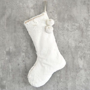 Christmas Stocking Faux Fur | Personalized Christmas Stocking |  Faux Fur Stocking | Fur Stocking | Cozy Rustic Fur Christmas Stocking