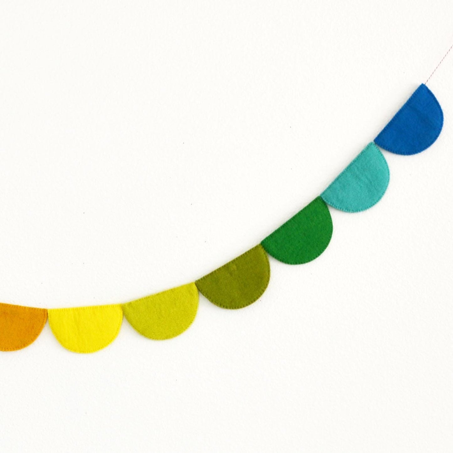 Rainbow Ombré Felt Scallop Banner