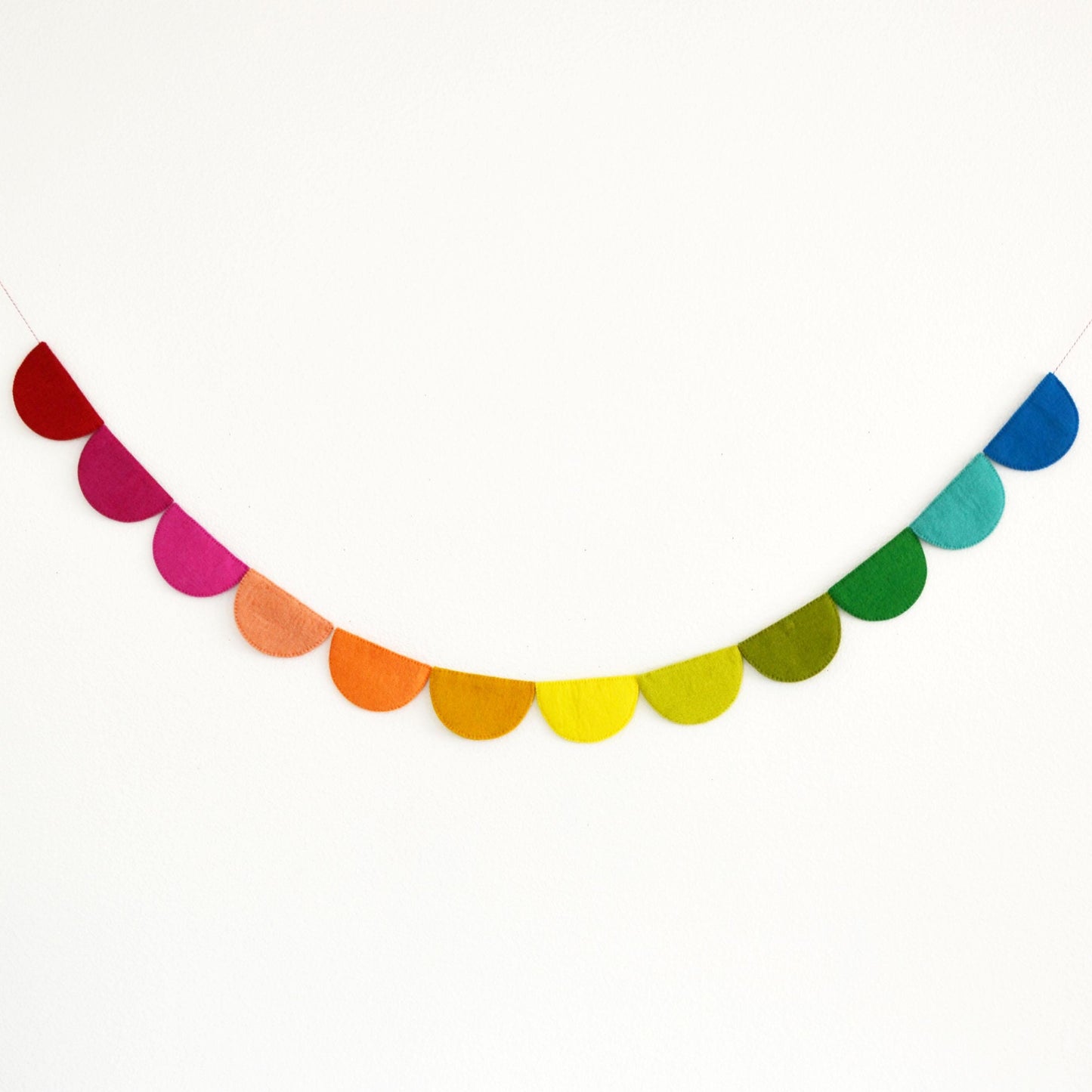 Rainbow Felt Garland | Felt Scallop Banner | Party Decor | Scallop Felt Garland | Birthday Decor | Reusable Birthday Decor| Birthday Banner